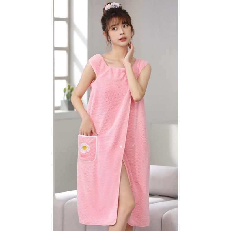 Coral Velvet Skirt with Sewn Adult Sauna Towel Portable Sauna Towel