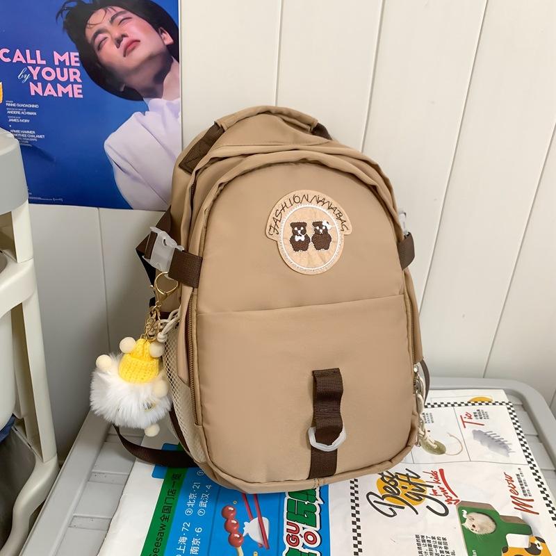 New high-value backpack college style student cute schoolbag girl large capacity Korean ins backpack woman хаки