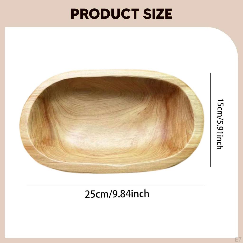 Fruit Tray Wooden Serving Dried Plate Platter Food Dish Crafted From Sturdy