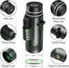 80x100 Monocular Telescope Portable With Tripod Mobile Phone Clip ,bird Watching, Camping And Hiking