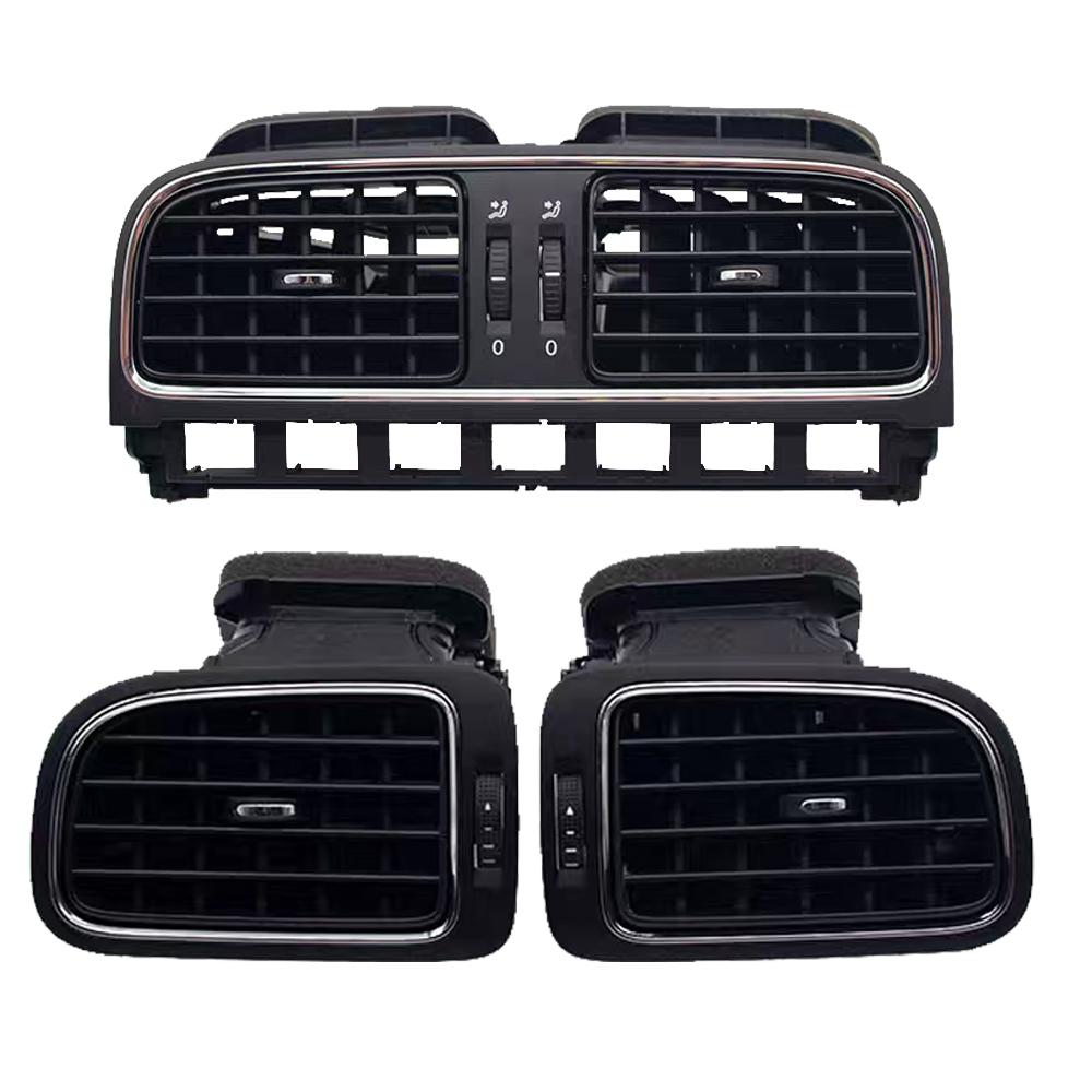 yaocass-2  Black Matte Central Dashboard Central Air Outlet Vent For Polo 2011 2012 2013 6RD819728 6RD 819 728