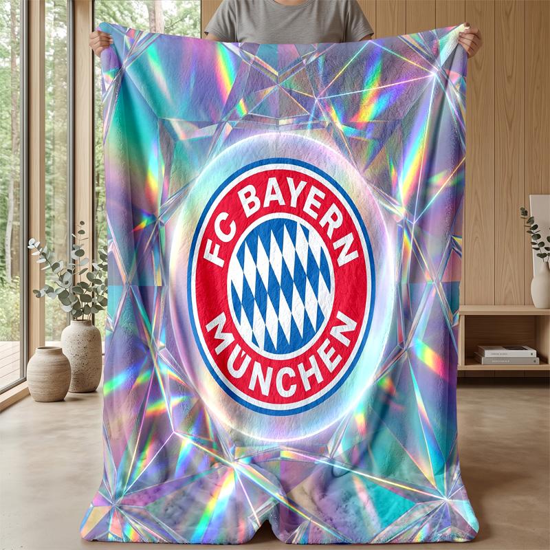 FC Bayern München Thema Decke Weiche Flanelldecke Plüsch Überwurfdecke Gemütliche Sofa Bett Decke für Heimdekoration