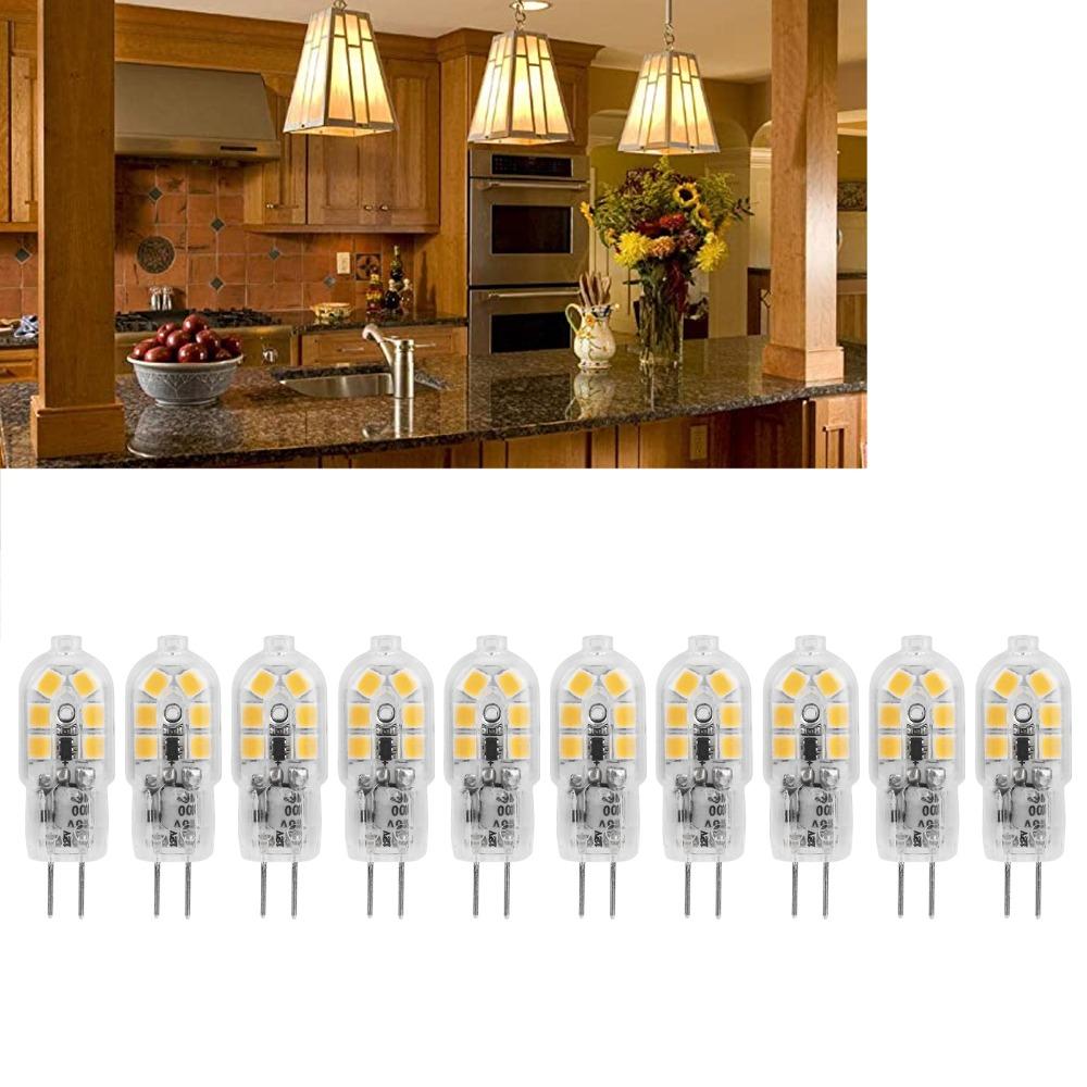 10PCS 12V Bi Pin Bulbs 1.2W LED Light Bulb Easy Halogen Replacement Bulbs Ceiling Lamps