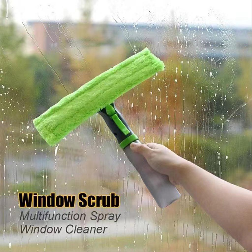 Window Squeegee With Microfiber Water Spray Bottle, Window Cleaning Kit, All Purpose Window Glass Cleaner With Spray Head