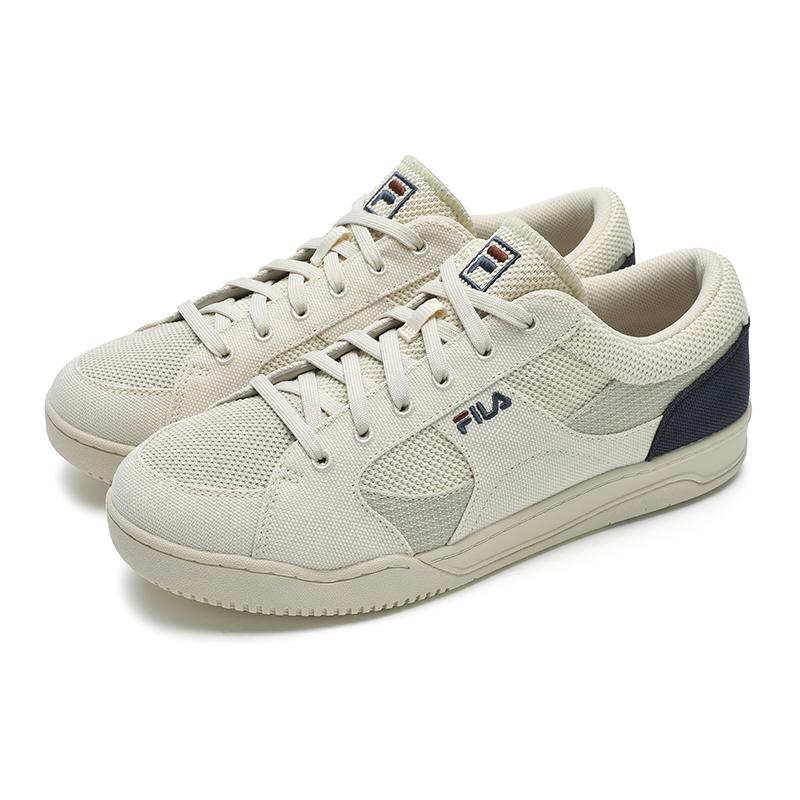 FILA Slant Shot Cloud Canvas Shoes Fashion Classic Versatile Casual Simple Comfortable Breathable Lightweight Low-Top Men sneaker Beige F12M522313FAP