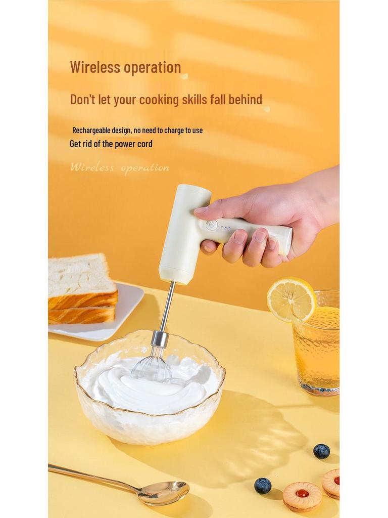 Wireless Handheld Whisk & Dough Mixer for Baking