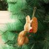 Christmas Celebration Simulation Pendant Doll Simulation Squirrel Ornament Cute Squirrel Design Festive Aesthetic