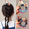 Cute Puppy Denim Hair Rope Versatile Decorative Headwear Student Tie Ponytail Headband Hair Accessories