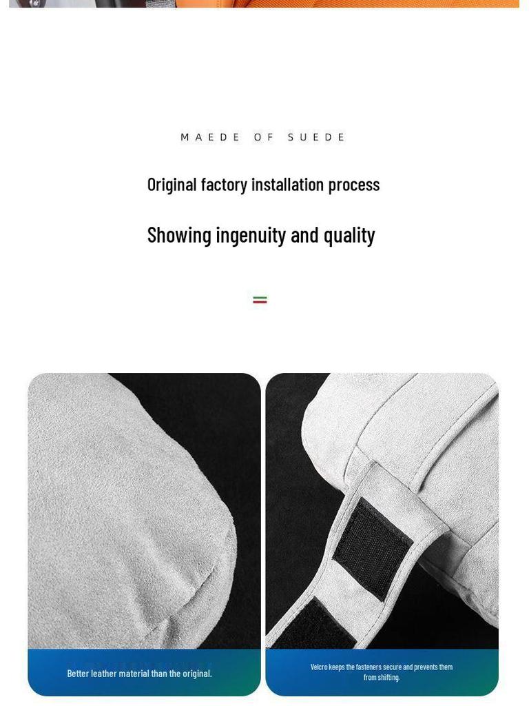 Chery Car Suede Neck and Lumbar Support Pillow - Universal Fit