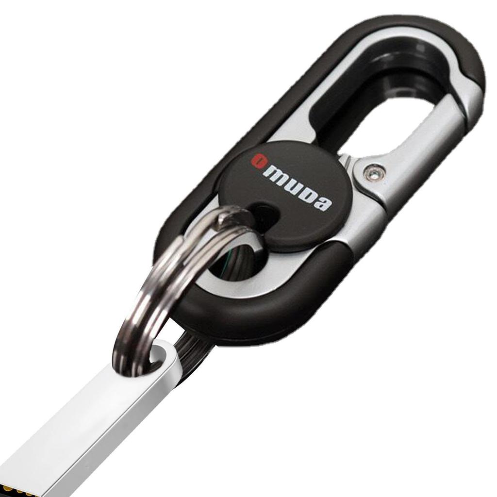 CARABINER KEYCHAIN - Double Ring Keyring Carabiner for Car Keys, Easy To Use for
