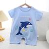 Summer Printed Newborn Baby Cotton Linen Bodysuits Boy and Girl Cartoon Romper Jumpsuit Soft Skin-friendly Thin Comfy Romper