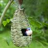 1Pc Hand-woven Water Drop Style Straw Bird Nest Breathable Warm Parrot Pigeon Breeding Box Pastoral Decorative Cage Pet Supplies