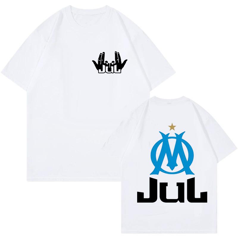 Rapper Jul Gesture Logo Printed Tshirt Unisex and Women Summer Cotton Y2K Clothing Hip Hop Fashion Short Sleeve Tops Streetwear