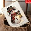 Frameless Pearl Painting Kit Festive Snowman Aesthetic Wall Art DIY Sparkling Bead Canvas Room Decor Creative Craft Gift