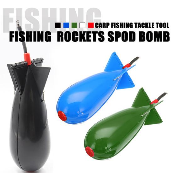 Rocket Shape Ergonomic 360 Degrees Rotating Bait Thrower Practical Large Capacity Lure Thrower
