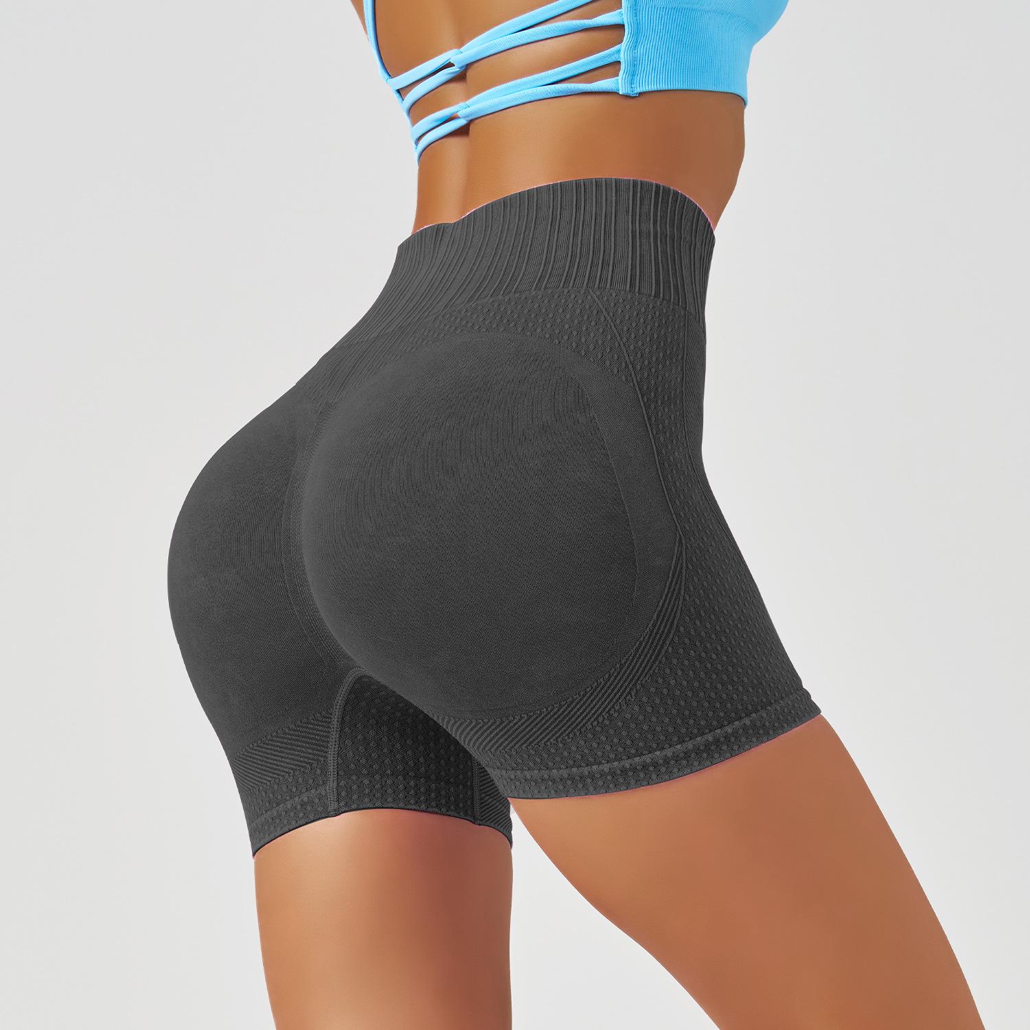 

2025 Шорты для йоги и фитнеса с высокой посадкой, с эффектом лифтинга бедер, быстросохнущие Small чёрный