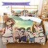 Scientific Railgun Pattern Bedding Quilt Set Quilt Cover Pillowcase Home Decoration Birthday Gift (1 * duvet cover + 2 * pillowcase, without core)