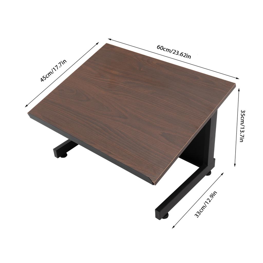 Portable Tabletop Lectern with Bookstop Cherry Red Rectangular MDF, Carbon Steel for Restaurants, Churches, Classrooms, Seminars