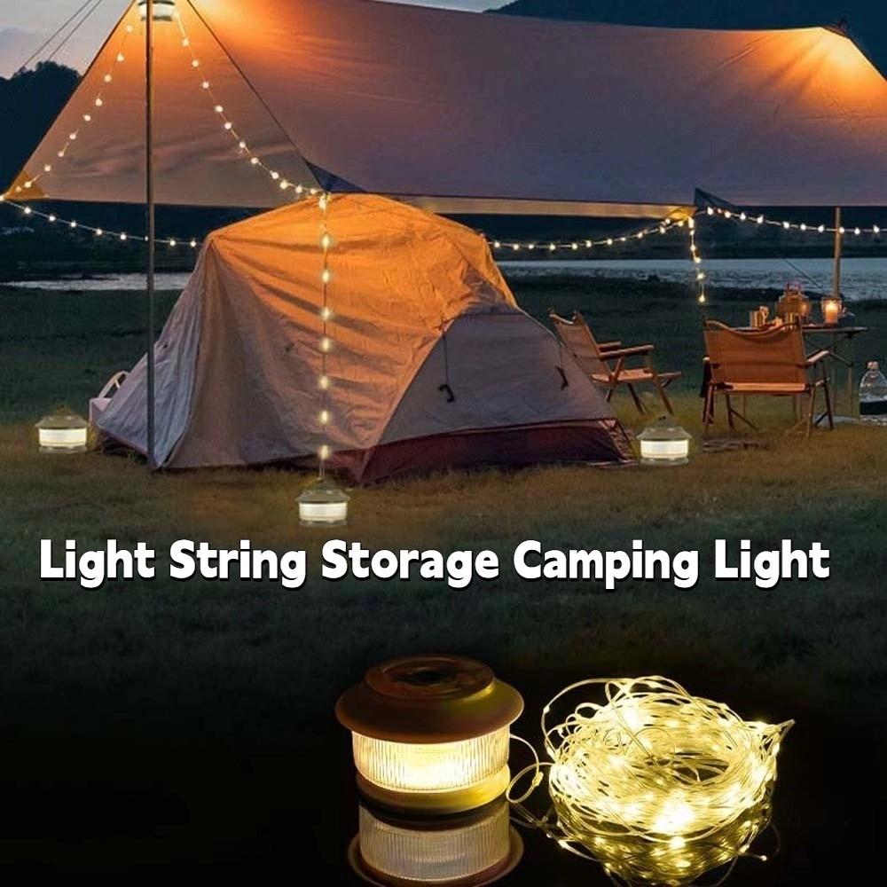 Recyclable Light String Camping Lantern Hanging Retro Tent Lamp  Festive Decorations