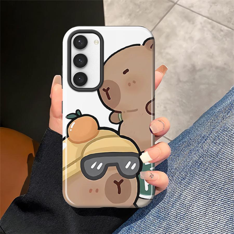 Handyhülle für Samsung Galaxy S25 S23Ultra S24 Ultra A36 S25Ultra A56 A16 S23 A26 S20 FE Weiche Hülle Capa Capybara Niedlich