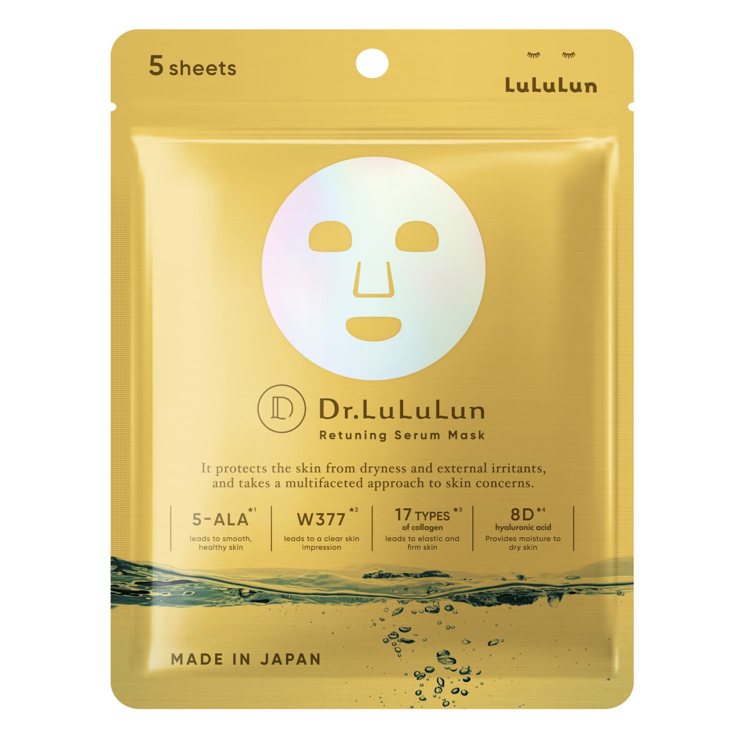 LuLuLun LuLuLun Retuning Serum Mask Water 5 Sheets Face Pack Sheet Mask Dr. (Transparent Film)