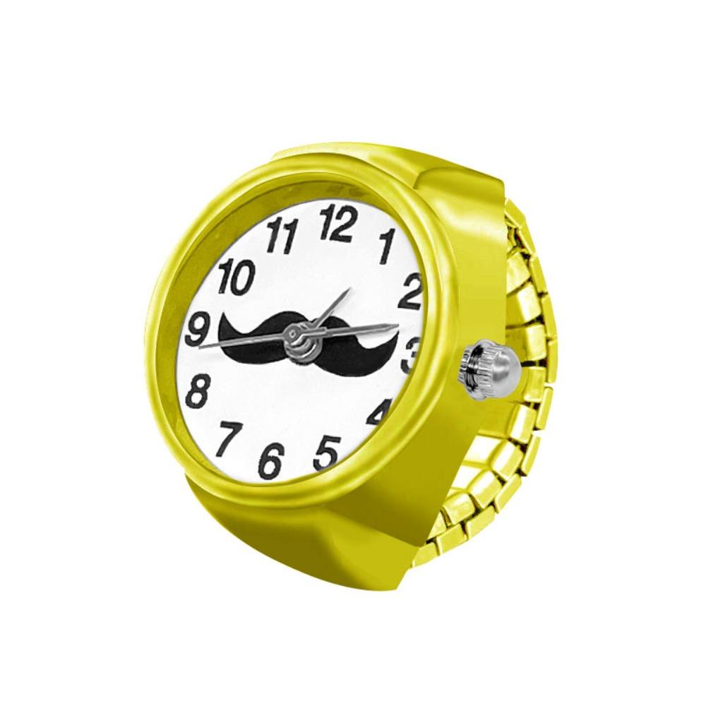Elastischer Ringuhr Runde Dekorative Ringuhr Mode Fingerringuhr Schmuck