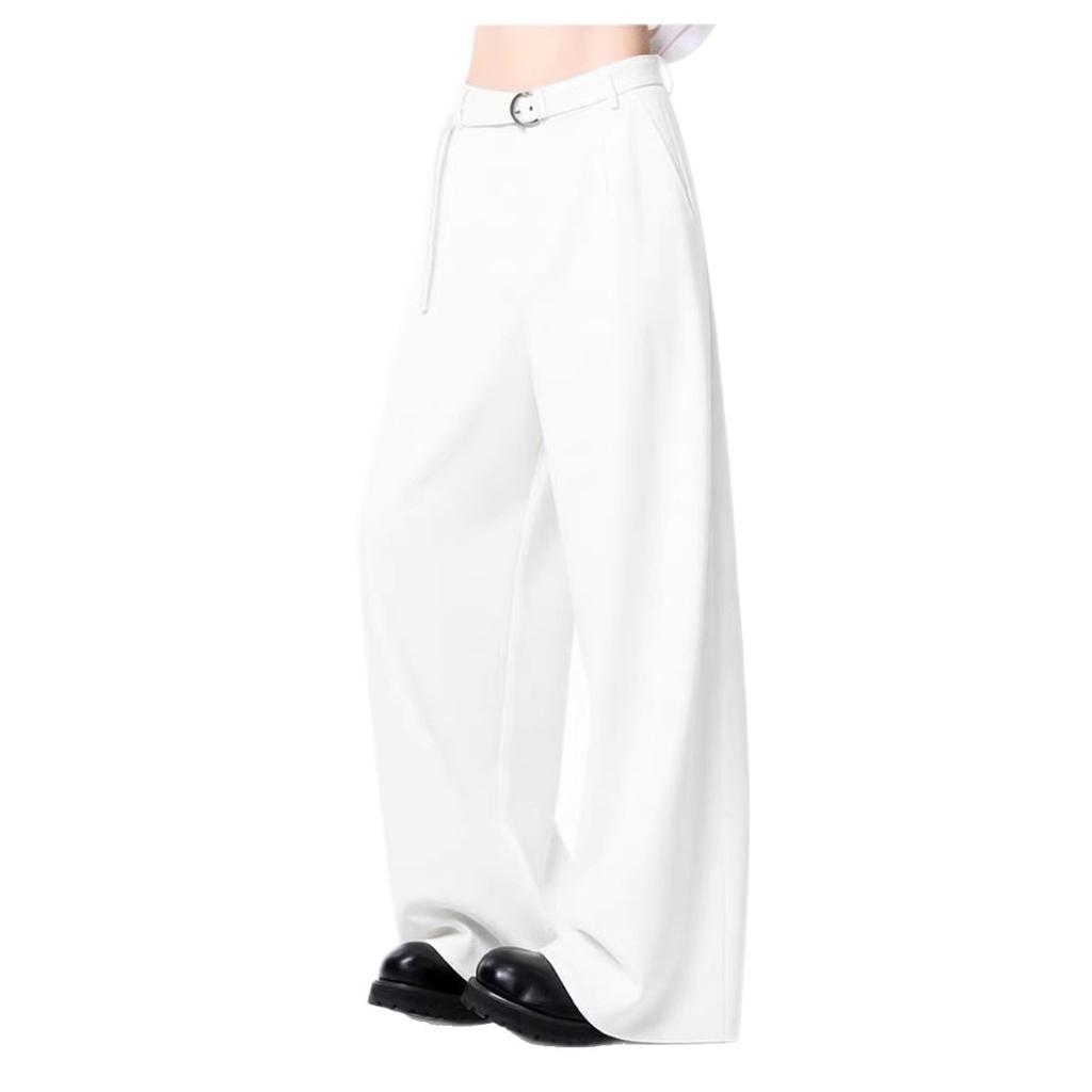 Cleanfit scimitar casual pants men's spring and autumn new trendy brand drape wide legs loose straight pants men