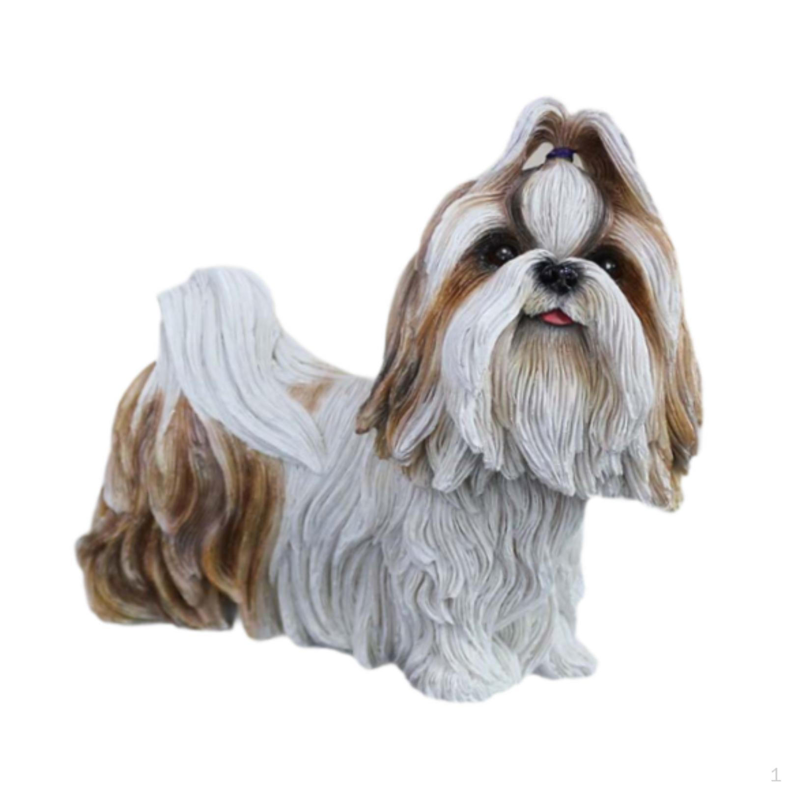 

Maltese Dog Art Piece for Shelf Or Cabinet Arrangement Purple Hair Tie