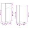 5 Piece Bathroom Furniture Set with Drawers Reclaimed Wood Effect Particleboard