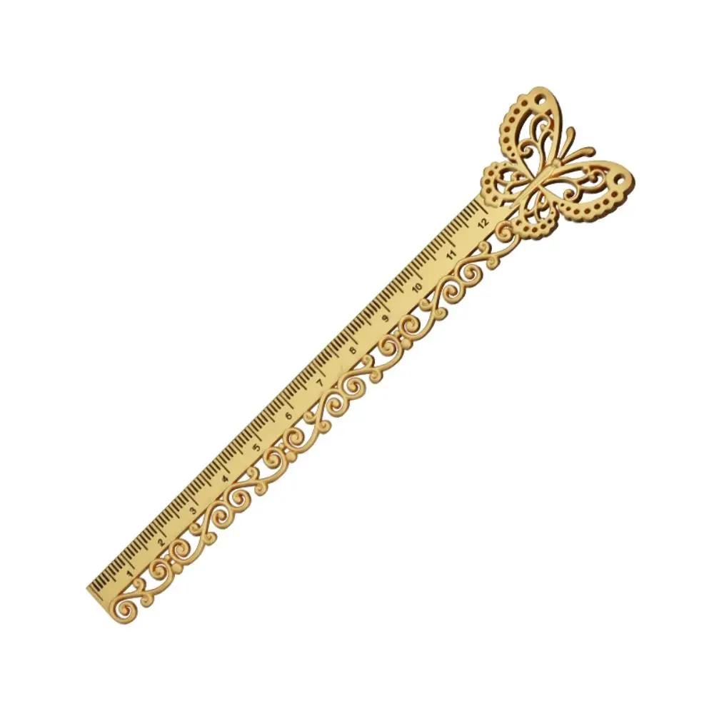 Vintage Metal Ruler For Needlework Measuring Tool DIY Handmade Craft Clothes Sewing Accessories Multi-function School Stationery