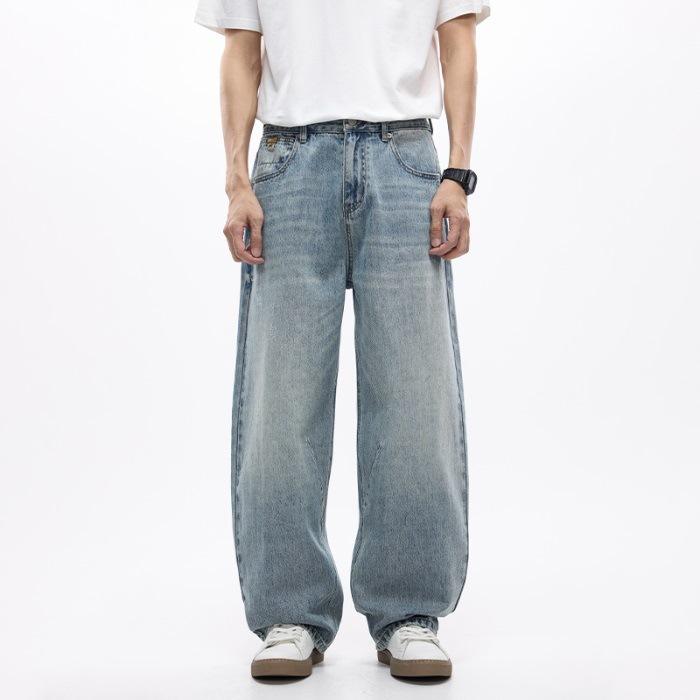 

Новые мужские свободные брюки-сабли на весну и лето, американские джинсы в стиле хай-стрит, мужские брюки 40