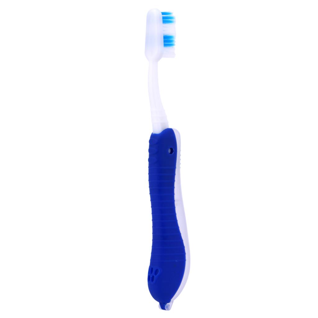 Dark Blue Portable Compact Fold Foldable Folding Toothbrush Travel Camping Hiking Outdoor Easy