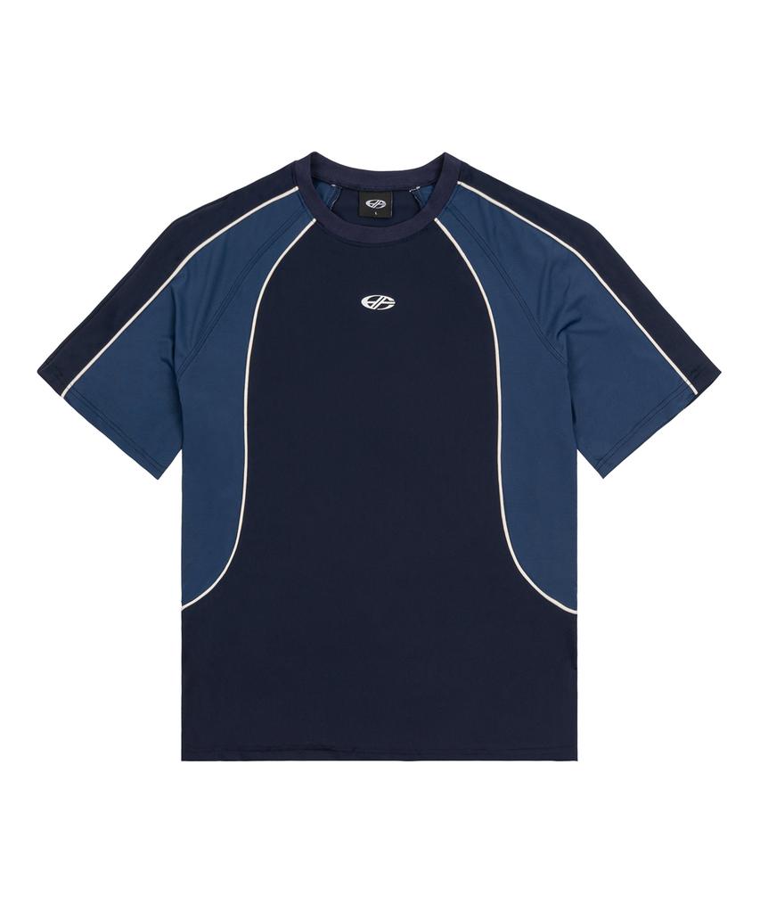 Hyeonpiteu Sporty Jersey T-Shirt-[Blue]