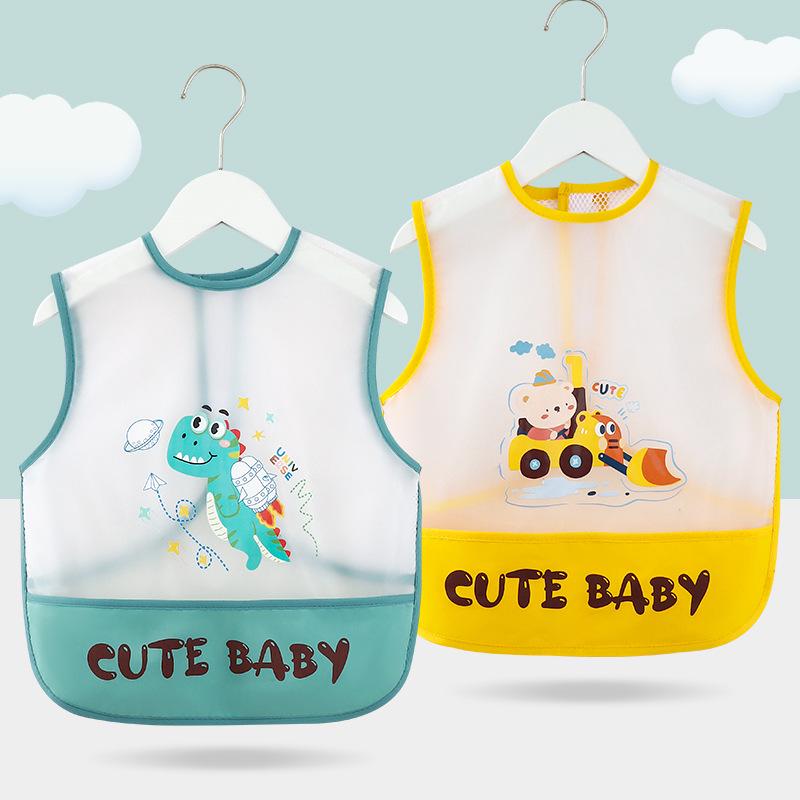 Breathable Mesh Baby Bib: Waterproof, Wash-Free, Anti-Dirty Eating Smock for Infants & Children