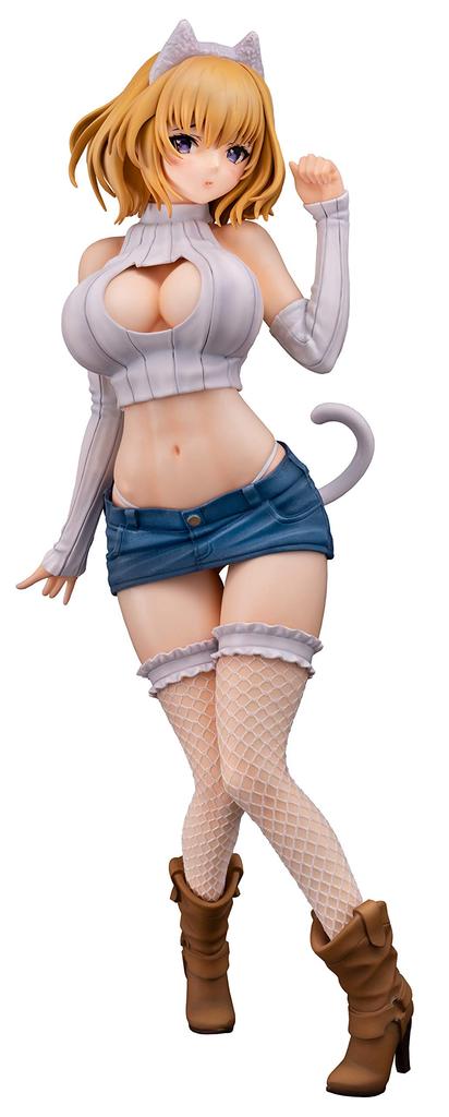 Daiki Industry BLACK & WHITE Cat Girl Shironeko-chan Illustration by Mataro 16 Scale PVC Painted Finished Figure