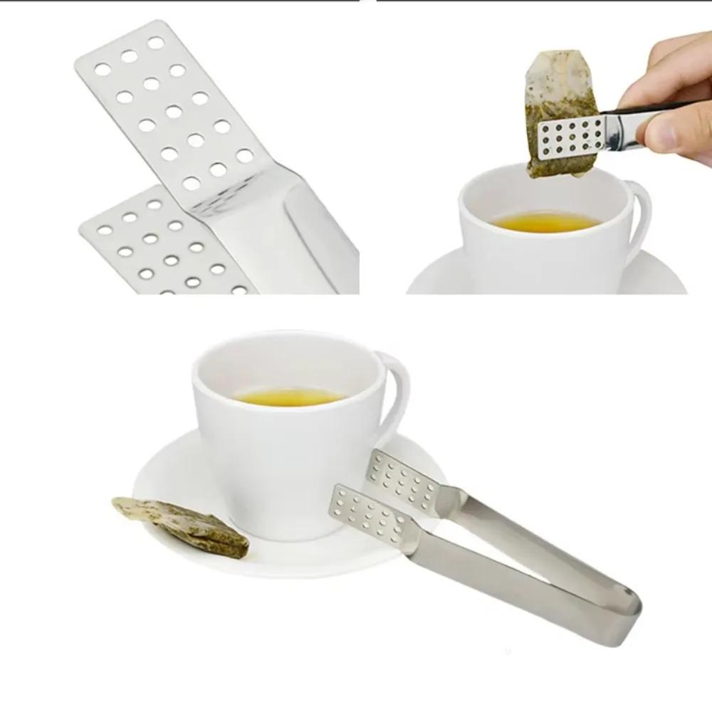 1PC Tea Bag Clip Thickened Lemon Tweezer Ice Sugar Barbecue Clip Home Kitchen Gadget Teaware Tong Squeezer Food Clip