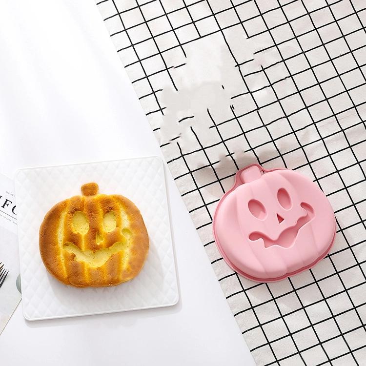 Силиконовая форма для тыквы на Хэллоуин Форма для выпечки муссового торта-тыквы на Хэллоуин Форма-пластина для выпечки торта 8 дюймов Форма для тыквы на Хэллоуин