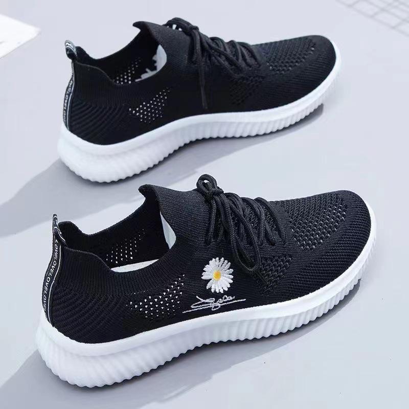 Flying Weaving New Spring and Summer Women's Sports Shoes Versatile Running Mesh Shoes Student Shoes Casual Women's Shoes