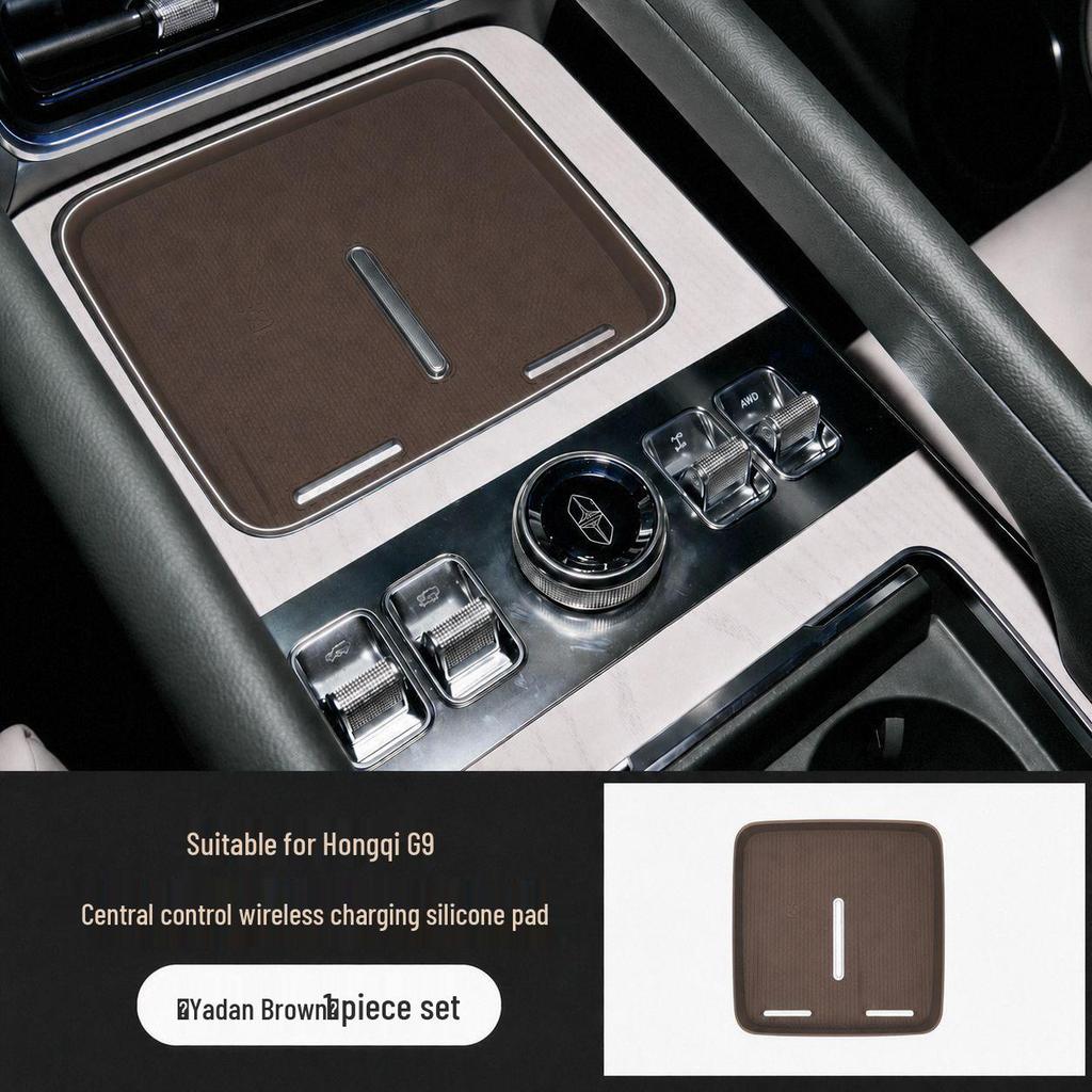 Hongqi G9 Non-Slip Silicone Mat for Center Console Wireless Charging Pad