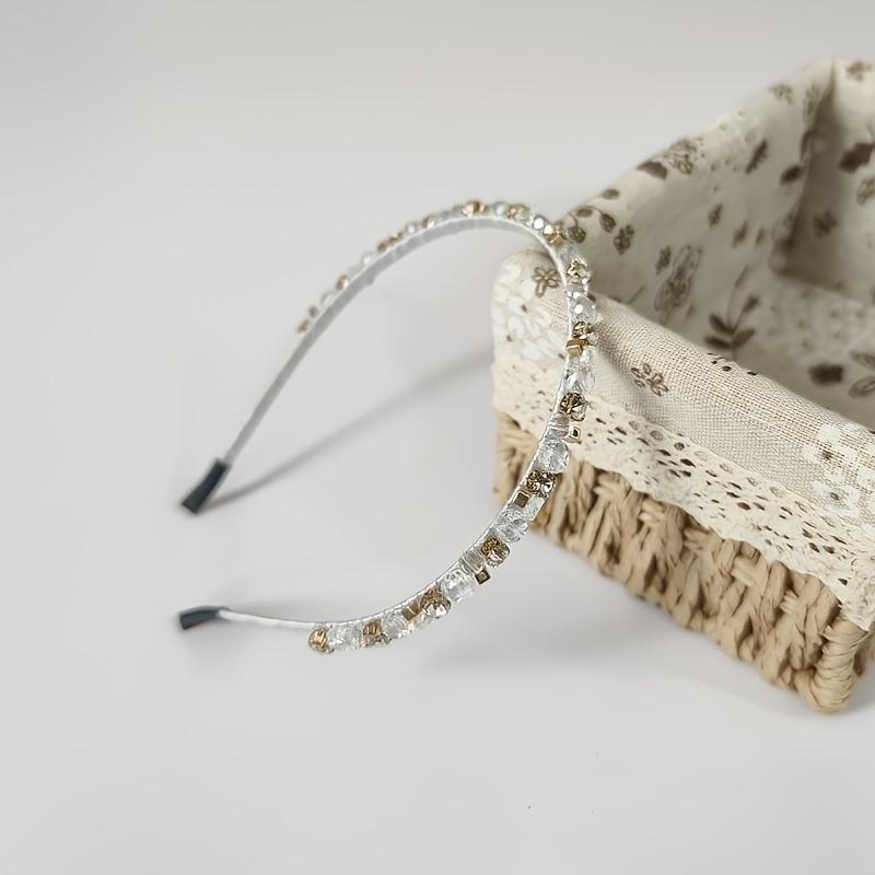 3 retro Hong Kong-style crystal hairbands. Exquisite and elegant, practical for face washing and daily wear.