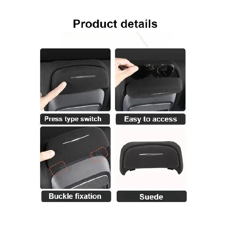 Per Xpeng G6 2025 2024 Scatola Portaocchiali per Auto Suede Custodia per Occhiali da Sole Tetto Apribile Portaoggetti per Occhiali Accessori Interni Auto