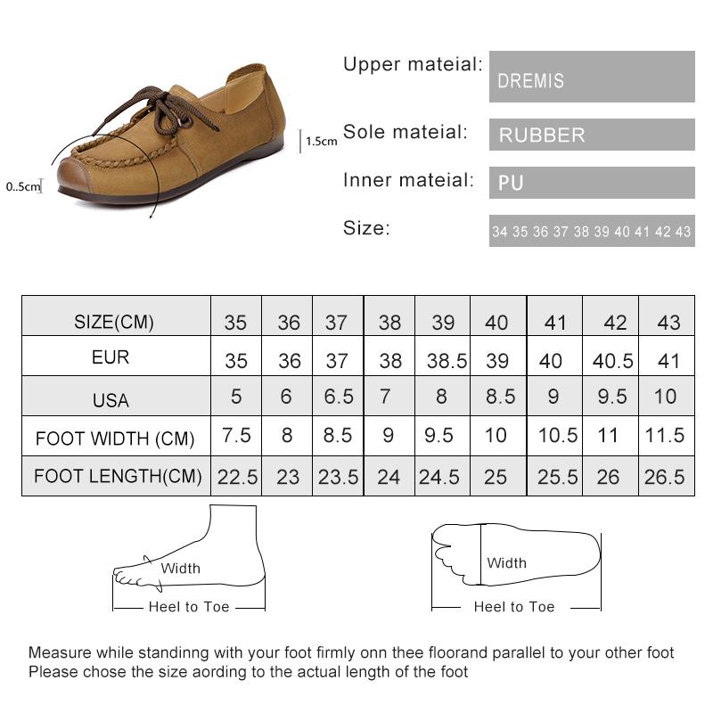 Fashion AIYUQI Women's Loafers Spring 2025 New Genuine Leather Casual Shoes Women Lace-Up Retro Flat Shoes Women
