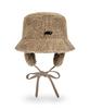Bajal Safety Fin Sherpa Fur Flap Bucket Hat Taupe