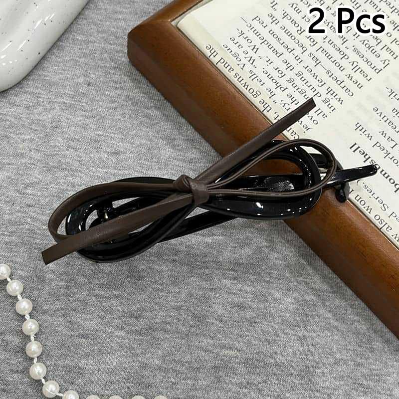 

2/3 шт. осенне-зимние заколки для волос с закрученными кончиками, кожаная заколка-бант для женщин и девочек, винтажная заколка для волос, элегантные аксессуары для волос, подарки