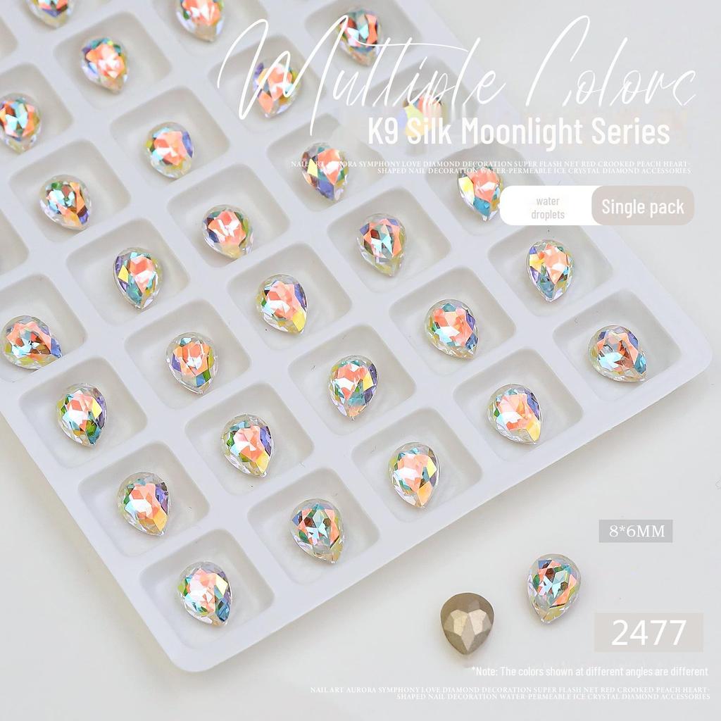 K9 Мигающее Белое Сердце-Бриллиант и Топор Украшение для Нейл-Арта