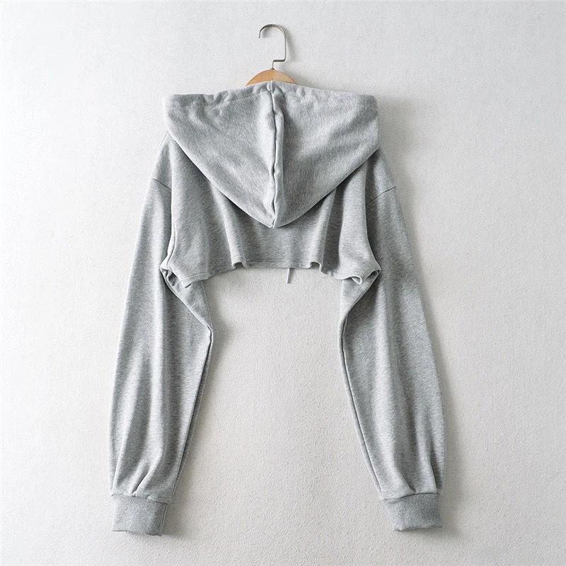 Women Solid Color Hooded Long Sleeve Hoodie Sweatshirt Fashion Ladies Streetwear Slouch Pullover Jumper Tops