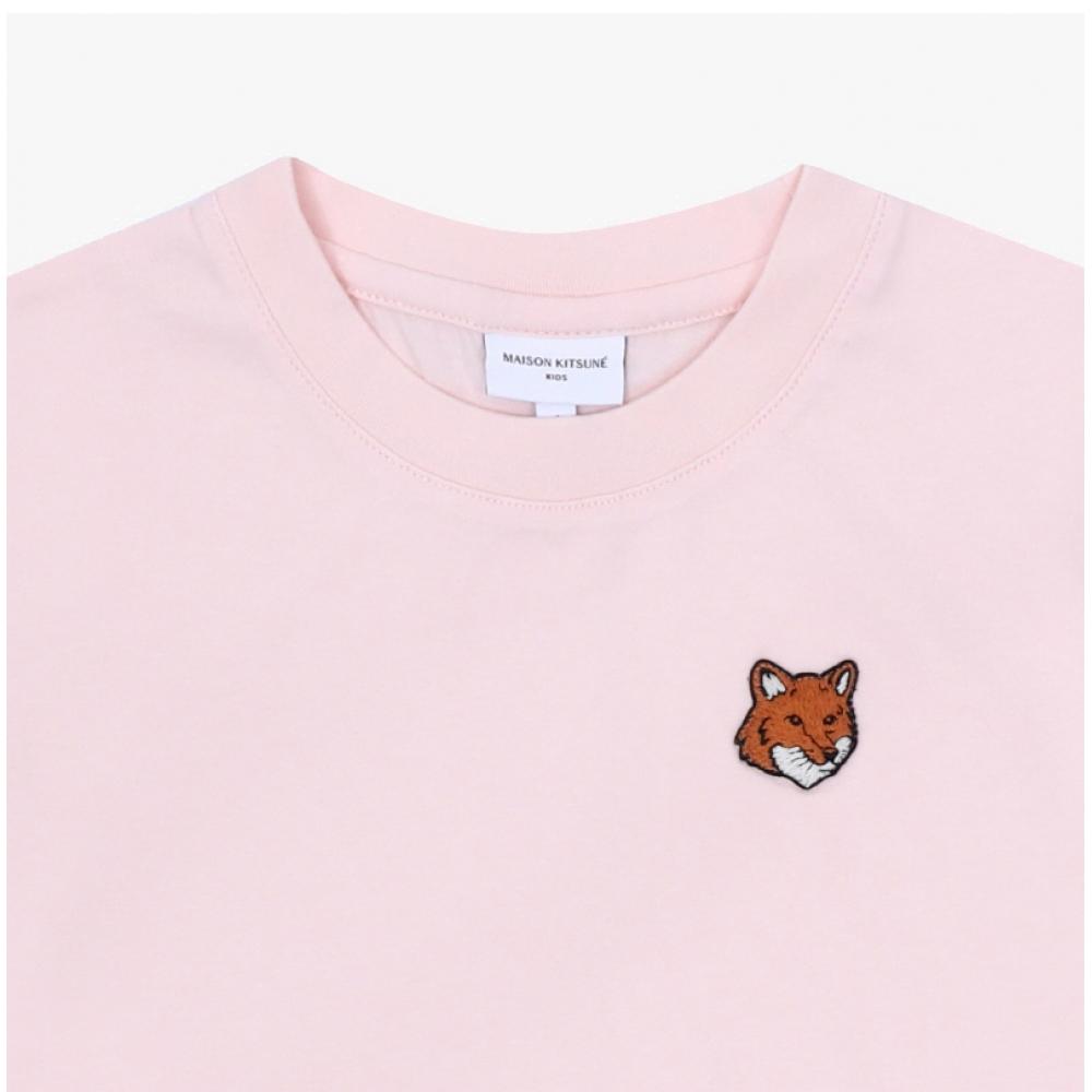 Maison Kitsune Kids Fox Head Patch Short Sleeve Tee 0580 Mqujt00kjbit2