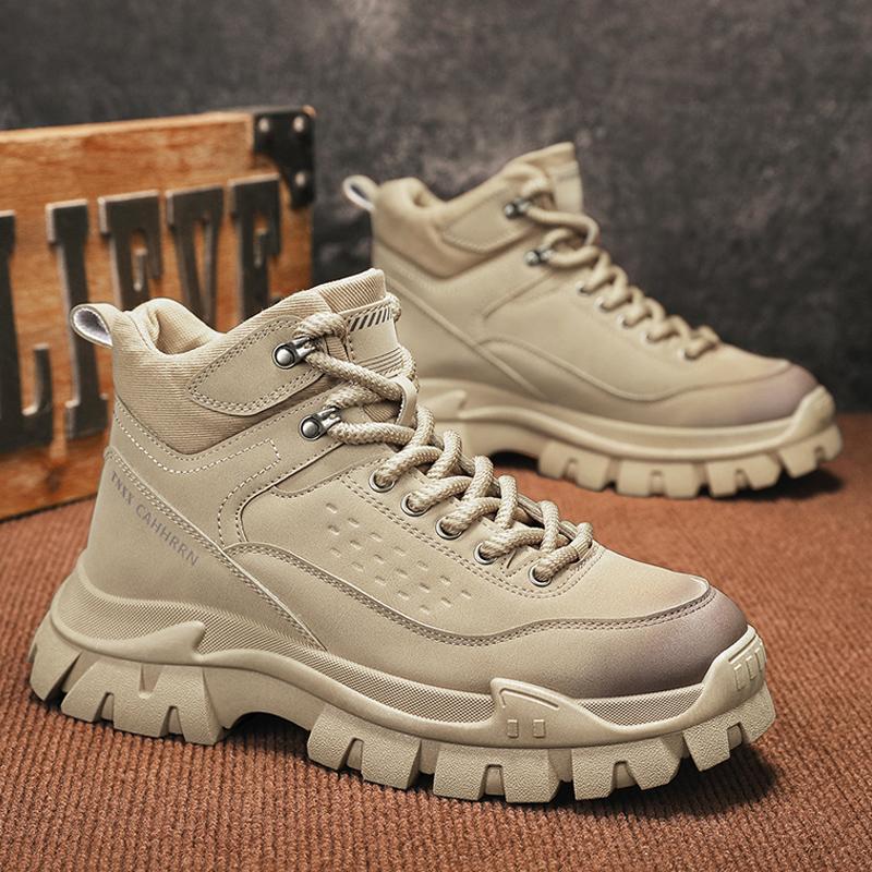 Fashion CYYTL Mens Boots Ankle Cowboy Combat Winter Tactical Motorcycle Leather Chelsea Casual Shoes Work Outdoor Hiking Designer Luxury