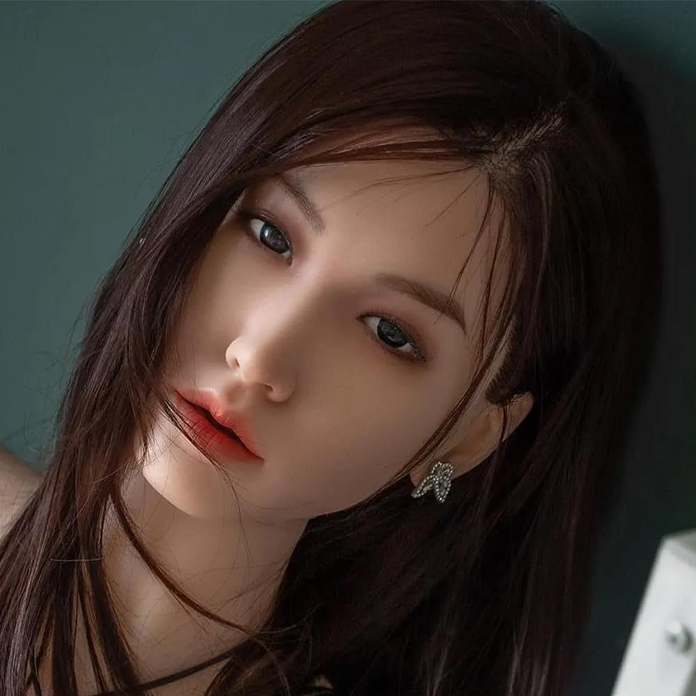 TEBILY Siliconen Levensgrote Figuur Hoofd met Geïmplanteerd Haar Mond Make-up Oefening Winkel Display Winkel Accessoires M16 Stud Meegeleverd