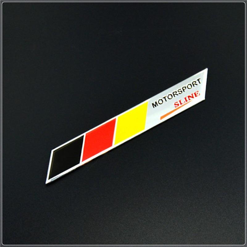 National flag decorative sticker German metal car sticker GERMANY aluminum label map sticker Sline fender side sticker